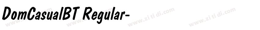 DomCasualBT Regular字体转换